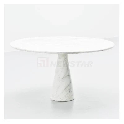 Wholesale Dining Room Furniture Stone Modern Luxury Travertine Table Round Marble Dining Table