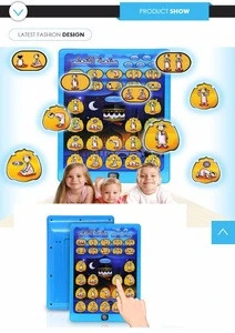 Wholesale double language tablet pc early learning educational toy for kids