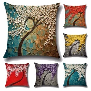 Wholesale Fancy Latest Design 3D Painting Throw Pillow Covers Pillowcase Soft 45x45 cm Square Couch 3D Cushion Cover