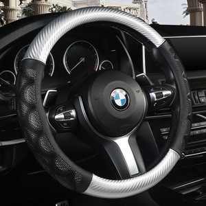 Wholesale Good Quality 36 38 40cm Silica Carbon Fiber Red Car Steering Wheel Cover