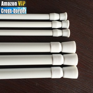 Wholesale heavy duty drapery acrylic tension adjustable portable shower curtain draw rod