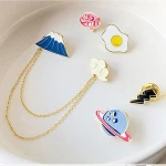Wholesale high quality cheap cartoon cute korean brooch for decoration