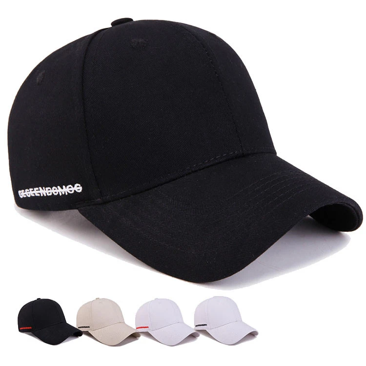 Wholesale high quality  Custom cotton or polyester promotional cap plain baseball cap hat