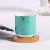 Wholesale high quality decal design hotel home afternoon tea coffee cups saucer with wood tray