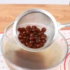 Wholesale long handle easy to store cooking noodle meatballs 18/8 stainless steel kitchen fine mesh strainer set