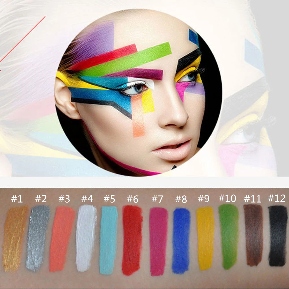 Wholesale Makeup Face And Body Paint Private Label Oil Based Halloween Party 12 Color Face Body Painting