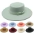 Import Wholesale New Plain Fedora Hat Wih Bowknot For Women Wide Brim Flat Top Blank Panama Hat Unisex Fashion Felt Party Cowboy Hat from China
