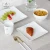 Import Wholesale nordic western creative simple square plate grey stoneware restaurant steak plate ceramic dinnerware set from China