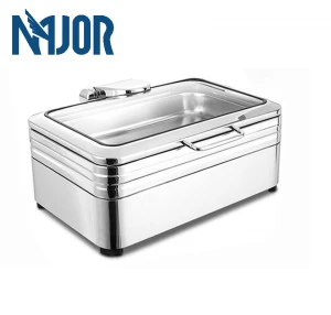 Wholesale Other Hotel Supplier Luxury Buffet Serving Food Warmer Chaffing Dish Stainless Steel Warmers Dishes Set for Catering