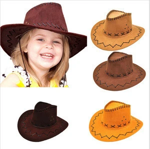Wholesale painted western mexican kids felt children lemmy cowboy hats