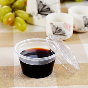 Wholesale PET disposable biodegradable soy sauce wasabi container cup