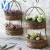 Import Wholesale rattan woven flower hanging basket for plants from China