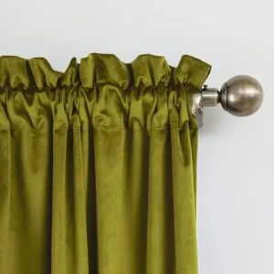 Wholesale Ready Made Soft Luxury Rod Pocket Velvet Window Curtains Living Room Velvet Blackout Curtain Panels