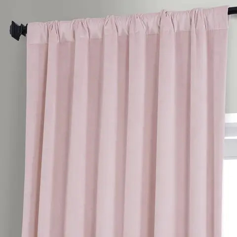 Wholesale Readymade Soft Luxury Road Pocket Velvet Window Curtain Living Room Velvet Blackout Curtain Panel