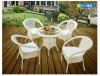 Wicker Garden Furniture Rattan 1 Table and 4 chairs Z352