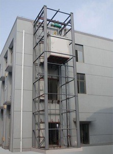 Widely used 500-2000kg capacity warehouse electric hydraulic guide rail lift/wall mounted goods lift platform