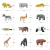 Import Wild Animals Tiger Play Set Toy Tube Set Educational Jungle Animals Toy Set Box Kids Figures Gift from China