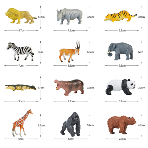 Buy Wild Animals Tiger Play Set Toy Tube Set Educational Jungle Animals ...