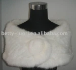 Winter rabbit fur shawl