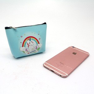 Women Girl Unicorn Printing Mini Portable Bags Fashion Coin Purse Card Holder Wallet Key Pouch Make up Cartoon Bag