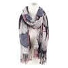 Women silk scarves leaf floral print ladies scarf winter shawl warm cashmere