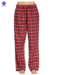 Womens 100% Cotton Super Soft Flannel Plaid Pajama/Louge Pants