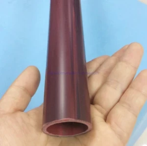 Wood Grain PVC Extrusion Tube with Smooth Surface for Curtain Pole