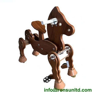 Wood intelligence toys mechanical riding horse animal ride on toy