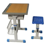 wooden and plastic children study table and chair set