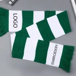 World cup cheap acrylic custom logo knitted men football team fan scarf