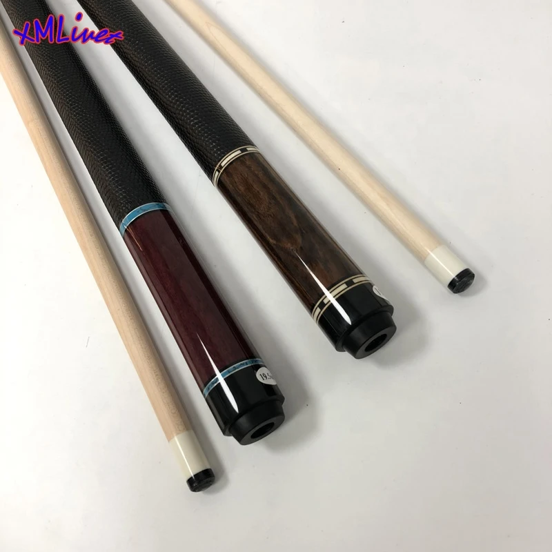xmlivet handmade 142cm radial pin ebony/rengas solid wooden Billiards Carom cues in leather cue grips Pool cue sticks