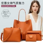 XP1730 Designer Large Capacity Lichee Print 4 Piece Suit Women Leather Handbags Pu Leather Handbag Sets