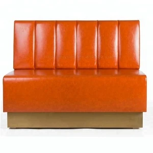 YB-028 modern custom red leather wood nightclub booth seating, restaurant club furnitures seat sofa restaurant booth