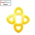 Import yellow plastic baby teether heart shape seal teether funny baby teether food grade from China