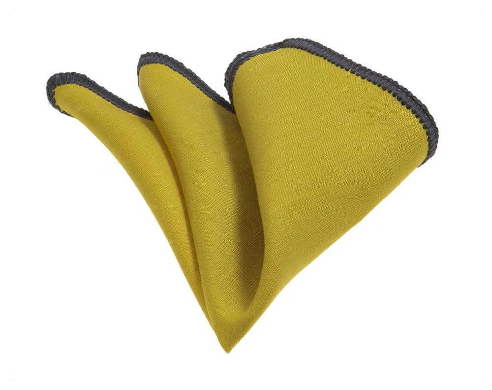 Yellow Production Custom Pocket Square, Manufacturing Hankercheif,