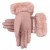 Import YRRETY  Winter Elegant Cute Fur Warm Mittens Female Bowknot Genuine Rabbit Fur Soft Woolen Ladies Wrist Gloves Pure Color from China
