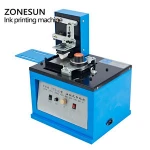 ZONESUN Semi Automatic Desktop Electric Ink Cup Cap Can Pen Pad Printer Printing Machine