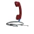 Import 4 color spade inmate prison telephone handset with matte black handset from China