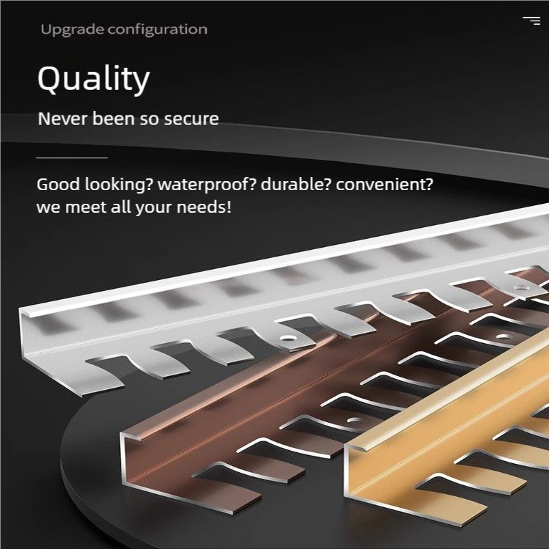 Buy Floor & Wall External Corner Aluminum Tile Edge Trim – L‑shaped ...
