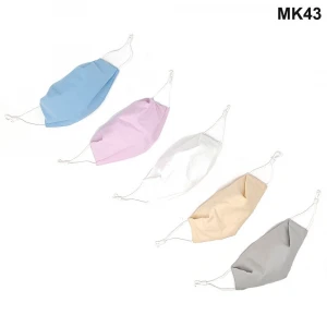 Solid Color Face Shape Double Layer Reusable/Washable/Breathable Cotton Face Mask with PM2.5 Filter Pocket Brisas MK43