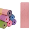 Wholesale Biodegradable 100% Eco-friendly TPE Yoga Mat Double Layer Yoga Mat With Custom Logo
