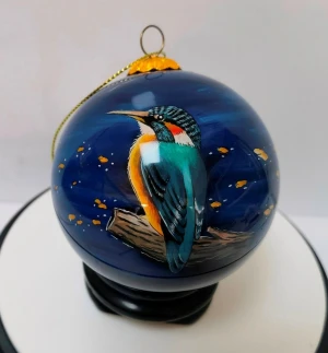 hand painted Christmas bauble,Reverse inside painted Christmas baubles