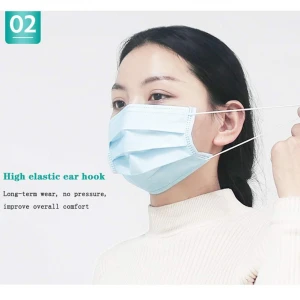 Blue Disposable 3ply FFP1 KN95  Face Mask In Stock