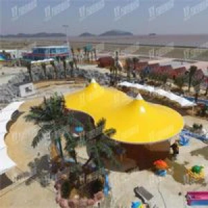 Water-Proof Pvdf Tensile Landscape Tent Membrane Structure Hotel Tent For Resort