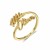 Import Stainless steel English Chinese name Open ring couples 18K real gold plating from China