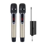 Universal Wireless Handheld Microphone with Rechargeable Receiver