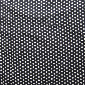 dot printed black white silk crepe de chine