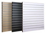 China factory 18mm White MDF Slatwall for Retail Stores Display and Storage
