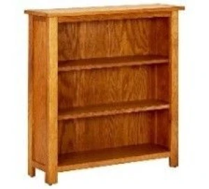 vidaXL Bookcase Brown Solid Oak Wood 27.6 x 8.9 x 32.3 in Bookcase