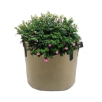 260gsm 5 Gallon Tan Color Polyester Plant Nursery Grow Bag with Handle for Garden Potato Flower Vegetable Tree